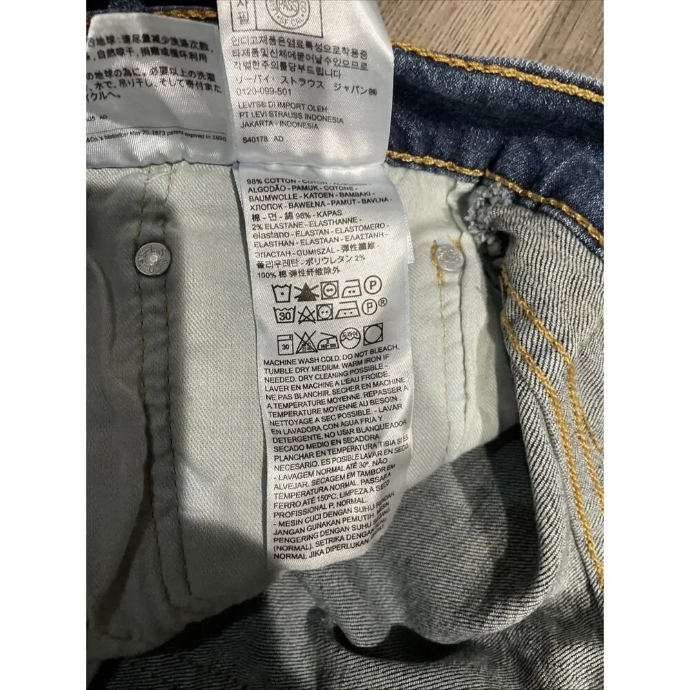 Levis 559 Jeans Mens 31x32 Blue Denim Cotton Faded Straight Workwear Adult